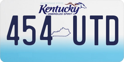 KY license plate 454UTD