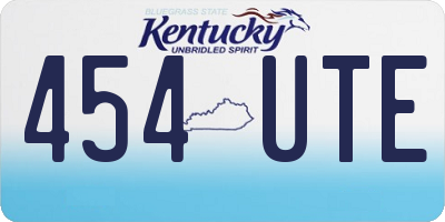 KY license plate 454UTE