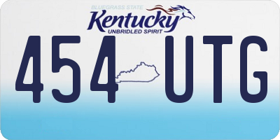 KY license plate 454UTG