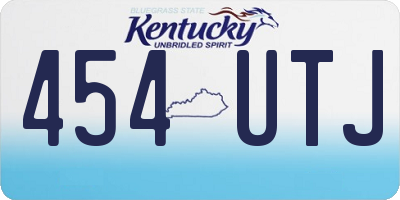 KY license plate 454UTJ