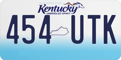 KY license plate 454UTK