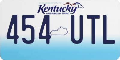 KY license plate 454UTL