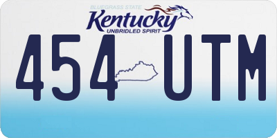 KY license plate 454UTM