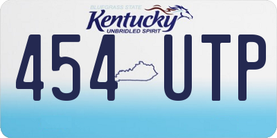 KY license plate 454UTP