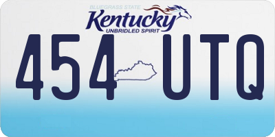 KY license plate 454UTQ