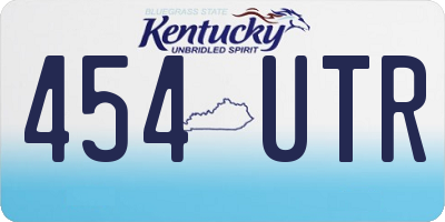 KY license plate 454UTR