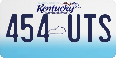 KY license plate 454UTS