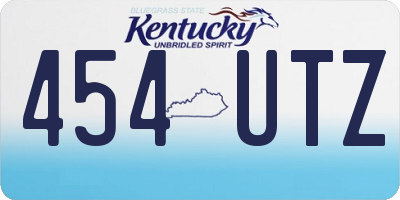 KY license plate 454UTZ