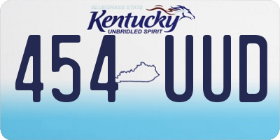 KY license plate 454UUD