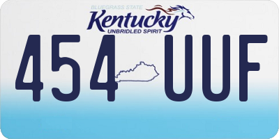 KY license plate 454UUF