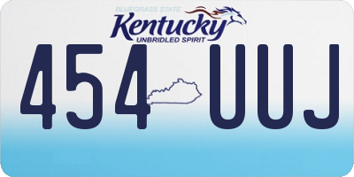 KY license plate 454UUJ