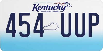 KY license plate 454UUP