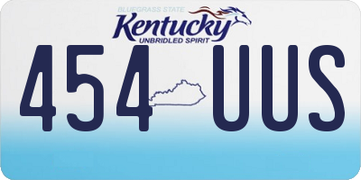 KY license plate 454UUS