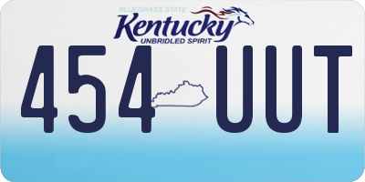 KY license plate 454UUT
