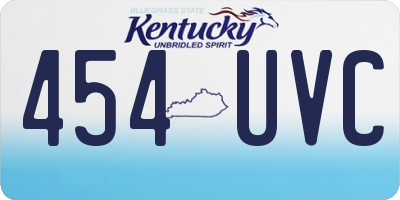 KY license plate 454UVC