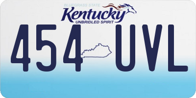 KY license plate 454UVL