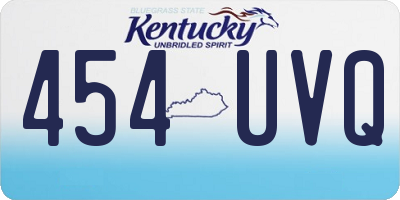 KY license plate 454UVQ