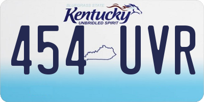 KY license plate 454UVR