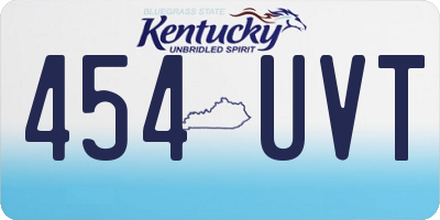 KY license plate 454UVT