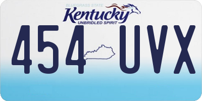 KY license plate 454UVX