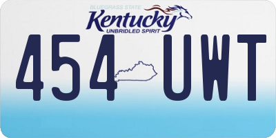KY license plate 454UWT