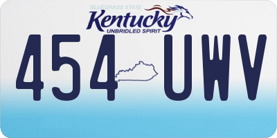 KY license plate 454UWV