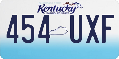KY license plate 454UXF