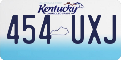 KY license plate 454UXJ