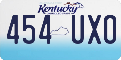 KY license plate 454UXO