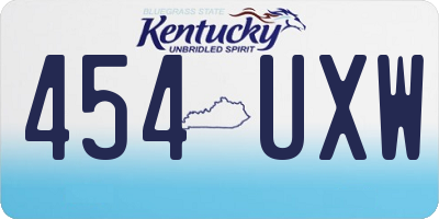 KY license plate 454UXW