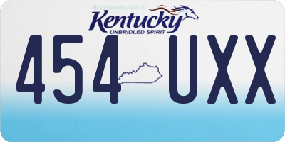 KY license plate 454UXX