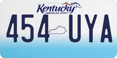 KY license plate 454UYA
