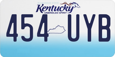 KY license plate 454UYB