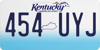 KY license plate 454UYJ