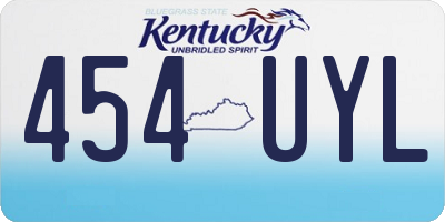 KY license plate 454UYL