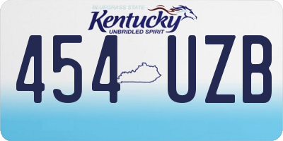 KY license plate 454UZB