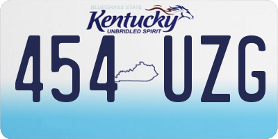 KY license plate 454UZG