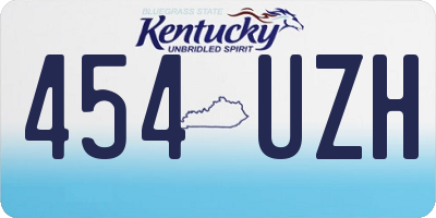 KY license plate 454UZH