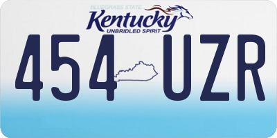 KY license plate 454UZR