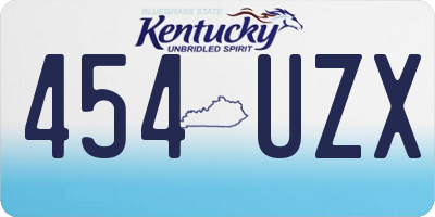 KY license plate 454UZX