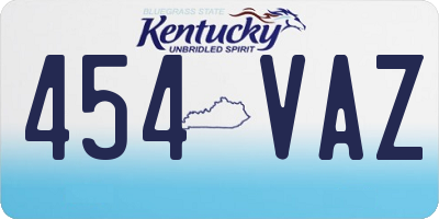 KY license plate 454VAZ