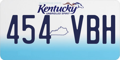 KY license plate 454VBH