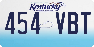 KY license plate 454VBT