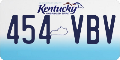 KY license plate 454VBV