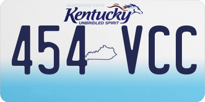 KY license plate 454VCC