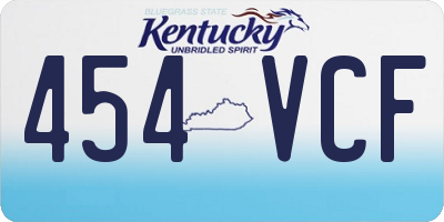 KY license plate 454VCF