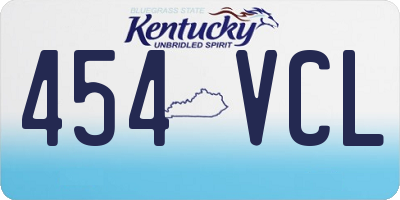 KY license plate 454VCL