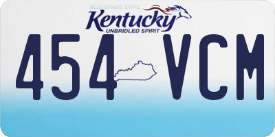 KY license plate 454VCM