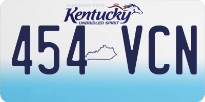 KY license plate 454VCN