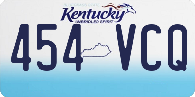 KY license plate 454VCQ